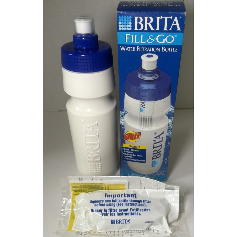 Brita Fill and Go 10 Inch Water Filtration Bottle with Sealed Filter
